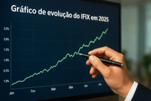 Fundos Imobiliários (FIIs): Guia Completo para Investir com Segurança e Rentabilidade – Gráfico de evolução do IFIX em 2025.