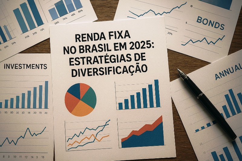 Renda fixa no Brasil em 2025: estratégias de diversificação – gráficos de rentabilidade e carteira de investimentos."