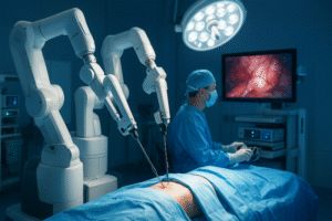 Cirurgias robóticas com Inteligência Artificial na Medicina.