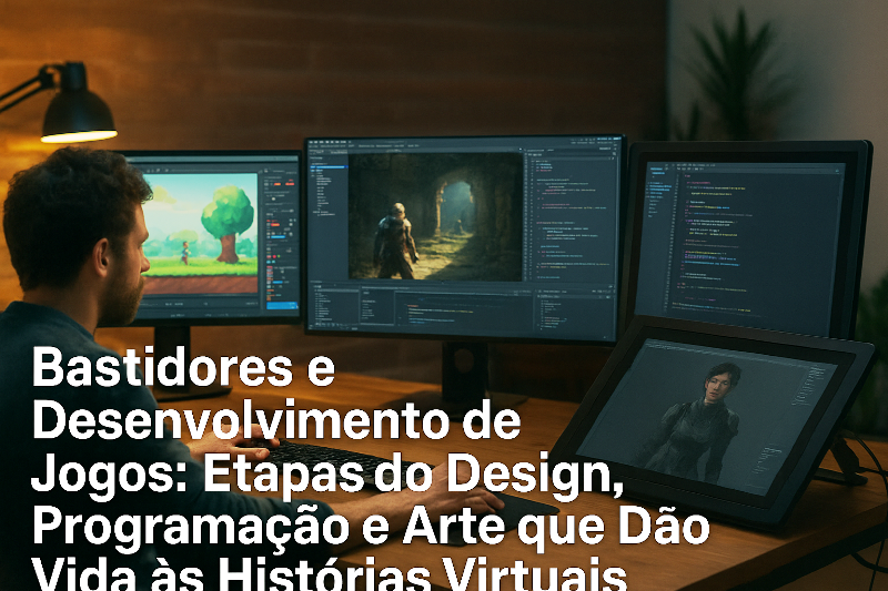 Bastidores e Desenvolvimento de Jogos: Etapas do Design, Programação e Arte que Dão Vida às Histórias Virtuais