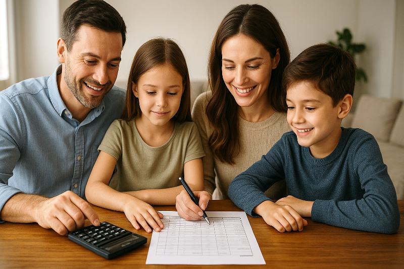 Planejamento financeiro familiar para segurança e liberdade. Educação financeira familiar garante segurança e liberdade.
