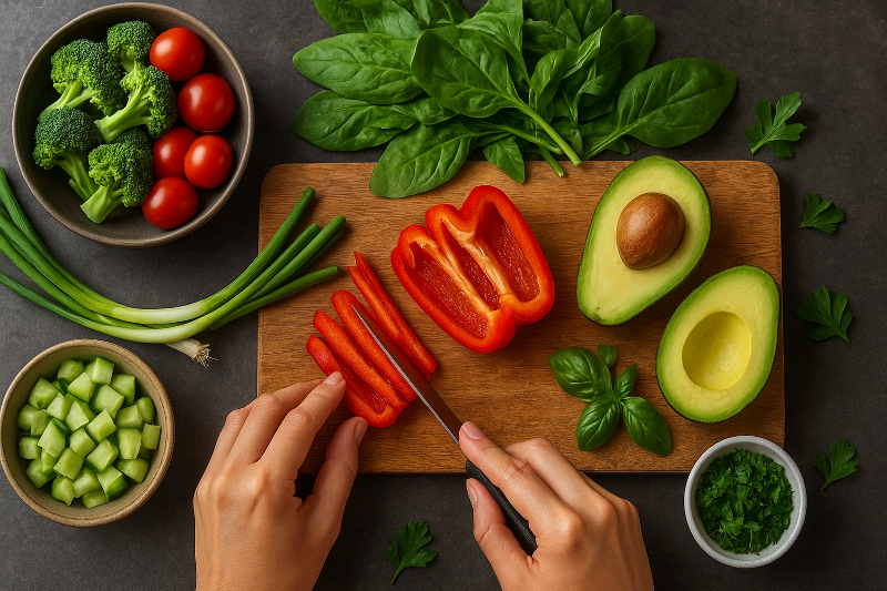 Ingredientes frescos para marmitas saudáveis para a semana. Ingredientes frescos para marmitas saudáveis para a semana.