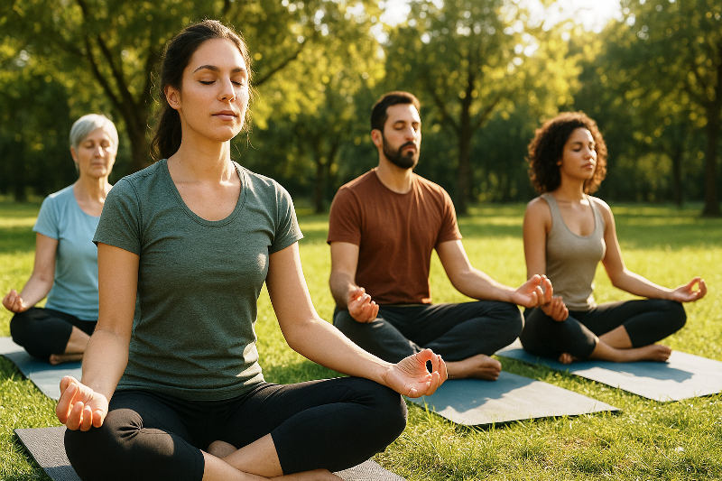 como o esporte combate a ansiedade e a depressão com yoga e meditação.