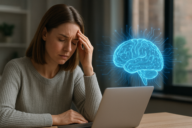 Inteligência Artificial no combate à ansiedade e burnout.