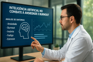 Inteligência Artificial no combate à ansiedade e burnout.