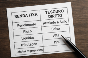 Comparação entre investimentos em renda fixa e Tesouro Direto em 2025. Comparação entre investimentos em renda fixa e Tesouro Direto.